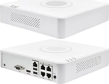 Hikvision DS-7104NI-Q1/4P 4 Kanal 1 SATA H.265+ POE NVR Kayıt Cihazı 