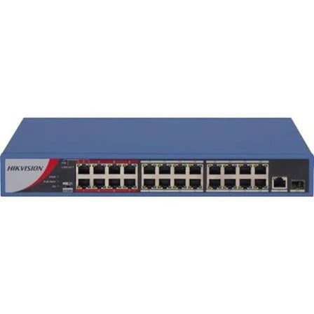HIKVISION DS-3E0326P-E/M(B) 24xFE+1xGE-1GE/SPF MEGABİT YÖNETİLEMEZ 240W POE SWİTCH