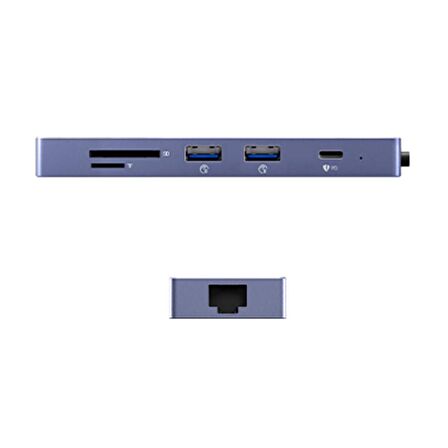 ORICO Type-C PD100W HDMI 4K@30Hz RJ45 SD TF 5Gbps Type-C 4 USB-A Portlu Hub Çoklayıcı