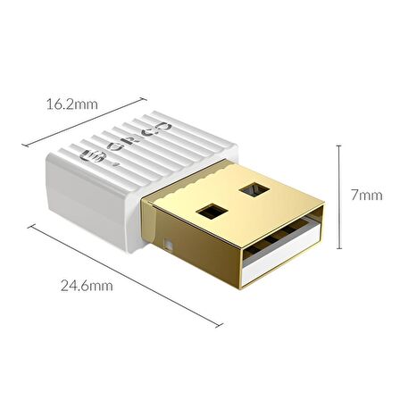 ORICO BTA-508 Bluetooth 5.0 Mini USB Dongle Adaptör Beyaz