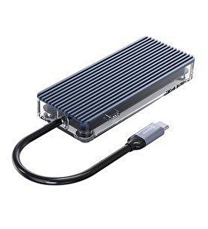 Orico 6 Portlu USB 3.0 100W RJ45 1000Mbps HDMI Çoklayıcı HUB Gri