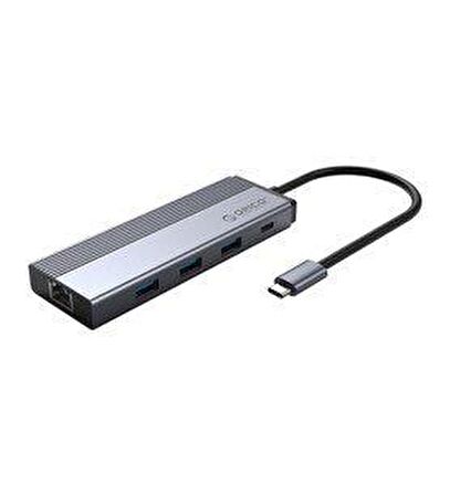 Orico 5-in-1 Type-C to 3 Port USB3.0 RJ45 Ethernet PD Adaptör 5SXRJ