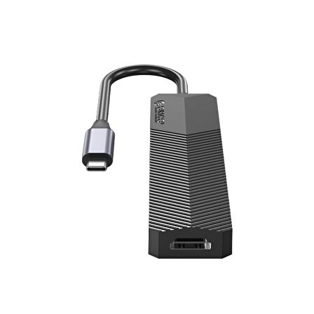 ORICO Type-C Bağlantılı PD55W 2 USB Portlu HDMI Type-C TF/SD Docking Station Siyah