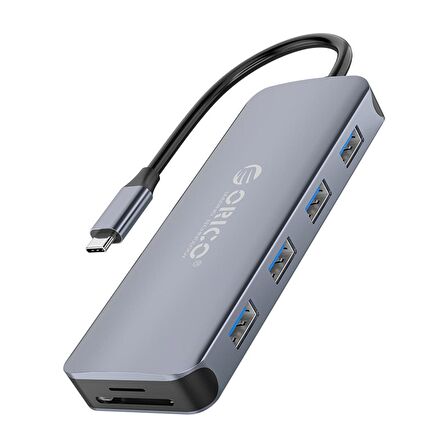 ORICO Type-C to USB 3.0 HDMI 4K@30Hz VGA RJ45 SD TF AUX PD Dönüştürücü HUB