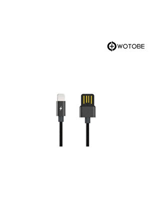 Apple Lightning Çelik Spiral Şarj Data Kablosu