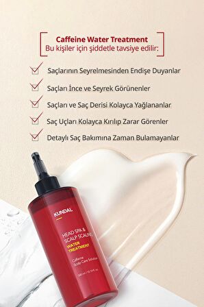 Kafein İçerikli Yoğun Bakım Sağlayan Saç Toniği Kundal Caffeine Water Treatment 300ml (Herb Mint)