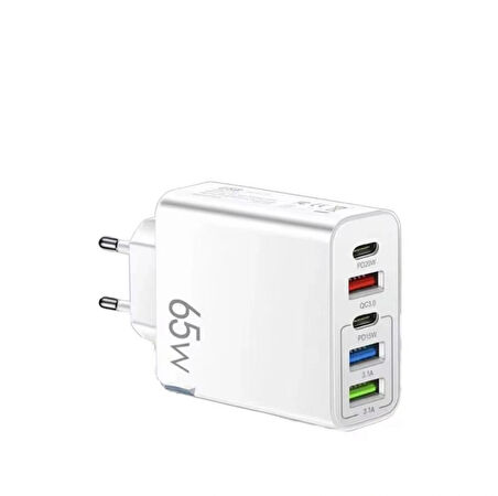 YK Design YK-SR104 65W Şarj Başlığı 3 USB + 2 PD