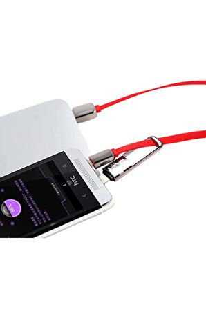 Remax Ikili Yassı 1 Metre Micro Usb Apple Lightning Şarj Data Kablosu
