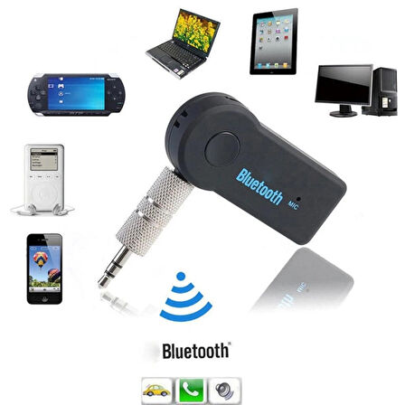  Kablosuz Bluetooth Aux Araç Kiti 5,0 Bluetooth Yeni Sürüm 3,5 Jack Girişli