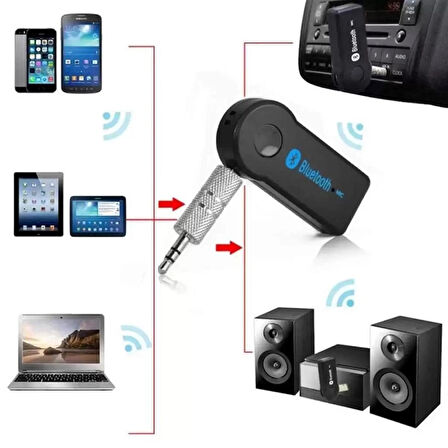  Kablosuz Bluetooth Aux Araç Kiti 5,0 Bluetooth Yeni Sürüm 3,5 Jack Girişli