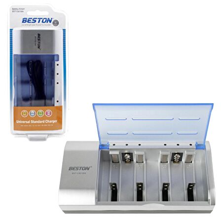 Beston BST-C821BW AA-AAA-C-D-9V-SC Universal Tüm Boylar Pil Şarj Cihazı