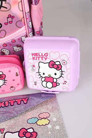 YENİ SEZON LİSANSLI HELLO KITTY'NIN PIRILTILI DÜNYASI ÖZEL KOLEKSİYON OKUL ÇANTASI VE KALEM ÇANTASI SETİ,MATARA,BESLENME KABI,ÇITÇIT DOSYA SETİ