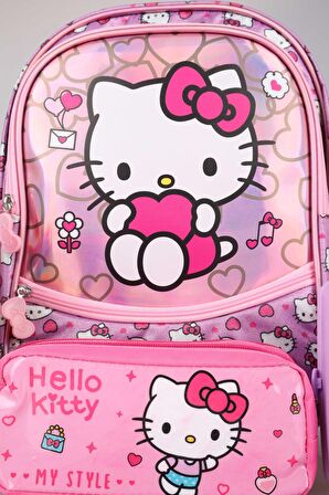 YENİ SEZON LİSANSLI HELLO KITTY'NIN PIRILTILI DÜNYASI ÖZEL KOLEKSİYON OKUL ÇANTASI VE KALEM ÇANTASI SETİ,MATARA,BESLENME KABI,ÇITÇIT DOSYA SETİ