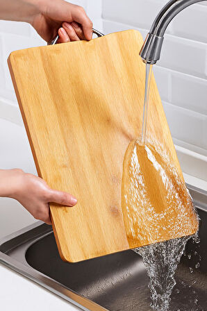 3' lü Bambu Kesme Tahtası - Lüks Doğrama Sebze,Et,Ekmek Tahtası