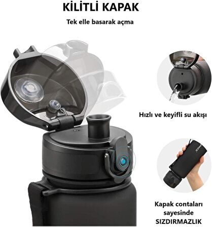 Uzspace Tritan Su Matarası 500Ml VGN3026-3 Fantastik Kırmızı