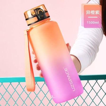 Uzspace Tritan Su Matarası 1500Ml VGN3056 Turuncu Mor