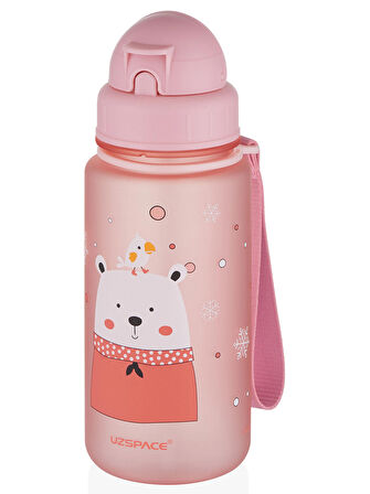 Uzspace Tritan Pipetli Suluk 400 ml Pembe