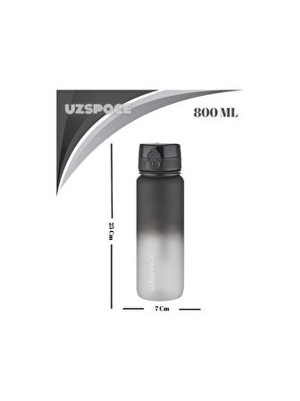 Uzspace Matara Tritan 800 Ml 3053-6 Black White