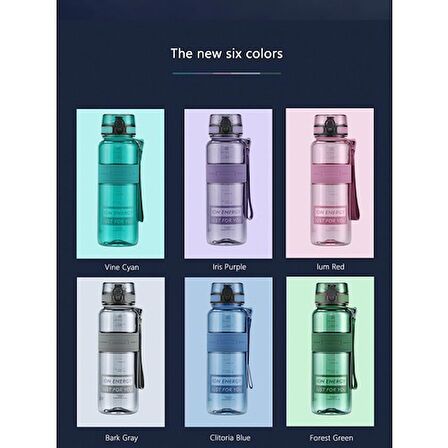 Uzspace 1000 ml Su Matarası Büyük Boy Koyu Gri
