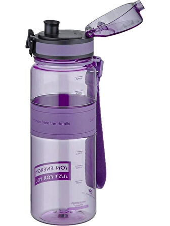 Uzspace 500 ml Orta Boy Silikon Gövde Tritan Su Matarası Purple
