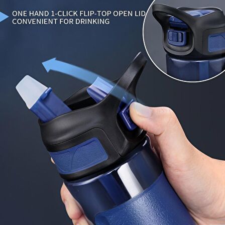 Uzspace Ring 670 ml Kiremit Pipetli Tritan Matara (Kırılmaz)