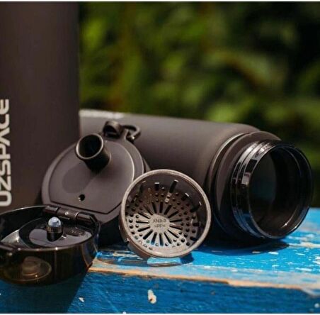 Uzspace Tritan 3026-2  500 Ml Siyah Matara