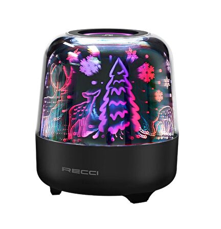 Recci RSK-W20 Magic Forest TF/AUX/USB Hi-Fi RGB Işıklı Wireless Bluetooth 5.0 Speaker Hoparlör