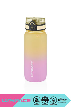 Uzspace 650 Ml Gradient Renk Softtouch Tritan Su Matarası Yellow Violet