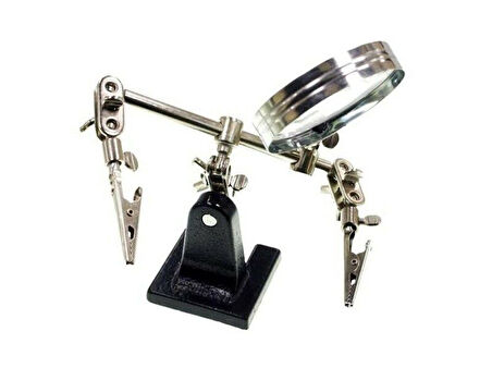 WellHise WH-805 Lehim Yardımcı Standı – Büyüteçli Üçüncü El Aparatı