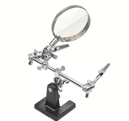 WellHise WH-805 Lehim Yardımcı Standı – Büyüteçli Üçüncü El Aparatı