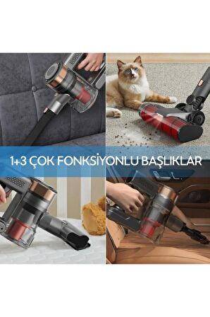 DeermaVc80 Kablosuz Şarjlı Dikey Süpürge Türkiye Garantili