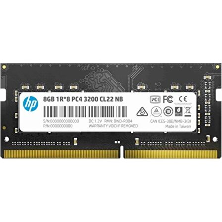 Hp 8gb Ddr4 3200MHZ Bellek S1 2E2M5AA Sodımm