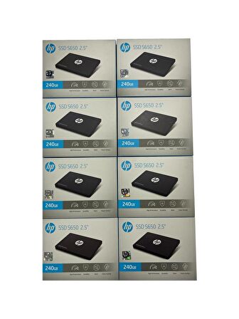 HP S650 SSD 2,5" 240 GB 450/560MB 8'Lİ PAKET (Model:345M8AA)