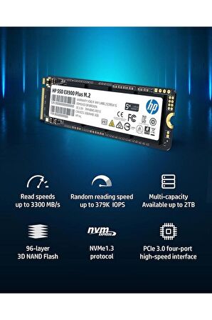 Hp EX900 Plus 35M34AA 1TB 3D Nand PCI-e NVMe M.2 SSD