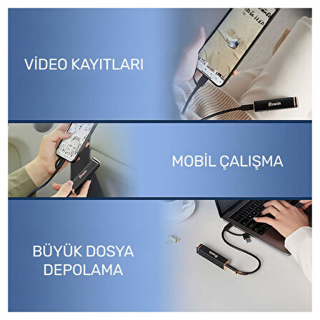 Biwin PD2000 Type-C 3.2 Gen2x2 1800/2000Mb/s 1TB Taşınabilir Harici SSD