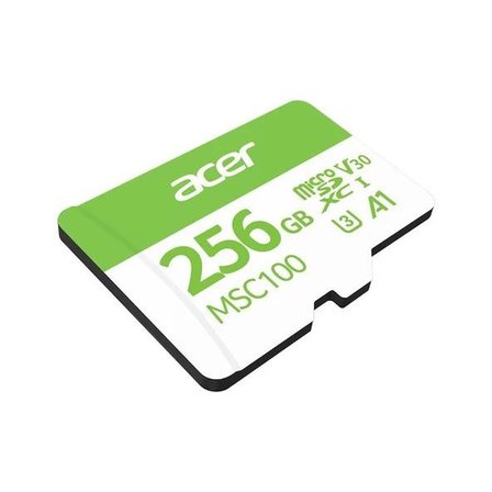 ACER MSC100 256GB MİCROSD U3 V30 A1 AKSİYON KAMERA & GÜVENLİK KAMERASI UYUMLU