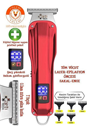 ArtıTech Tıraş Makinesi Şarjlı LCD Ekran Professıonal Ar-0088A (Saç Sakal Düzeltici)