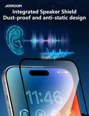 Joyroom İphone 16 Plus Eyecare Göz Korumalı Gorilla Cam Ekran Koruyucu