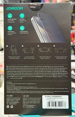 Joyroom İphone 15 Pro 3D Hayalet Gorilla Cam Ekran Koruyucu