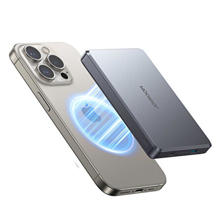 Joyroom 20W Ultra-Slim Metal MagSafe Kablosuz Ve Kablolu 20W Hızlı Şarj Power Bank 10.000mAh