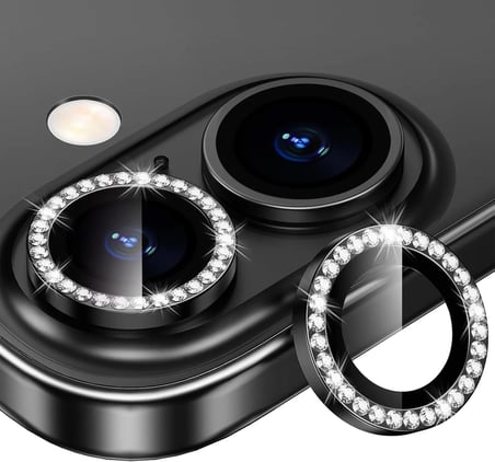Joyroom İphone 16/16 Plus ile Uyumlu Taşlı Kamera Premium Lens Koruyucu