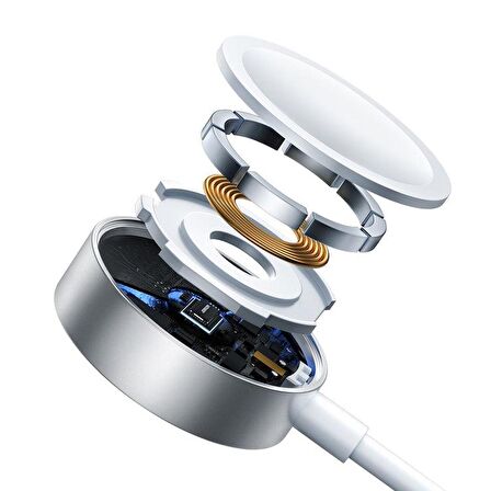 Joyroom 3'ü 1 Arada Watch Magnetic Şarj + Lightning + Type-C Kablo