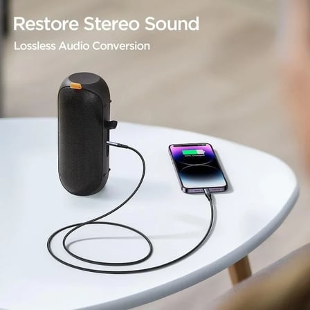 Joyroom SY-A06 Ses Aktarım Çevirici AUX Audio Kablo Lightning’den 3.5mm