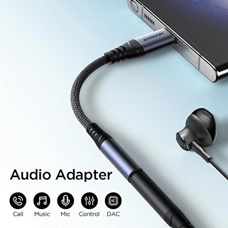 Joyroom Arama Destekli Ses Adaptörü Type-C - 3.5 mm