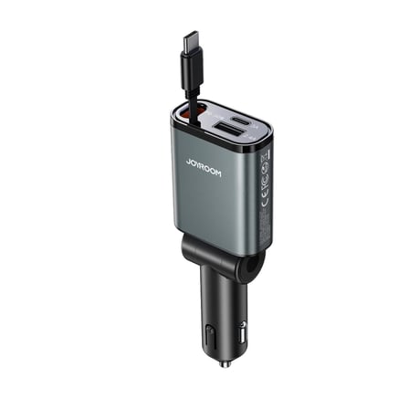 Joyroom JR-CCL07 45W 3 Port Pd+Usb Çekmeli Araç Şarj