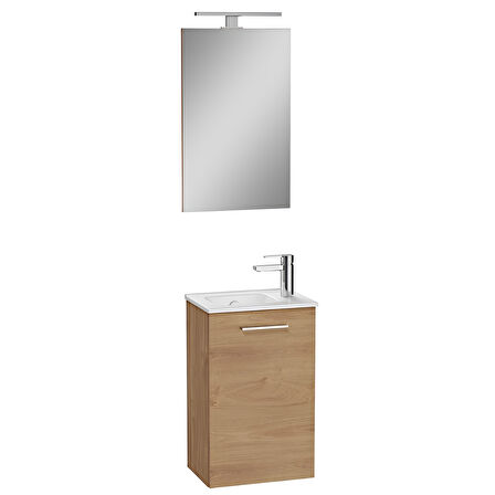 VitrA Mia 69565 Banyo Dolabı Seti Kapaklı 40 Cm Altın Meşe