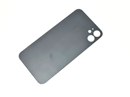 Tkgz - iPhone 11 Arka Pil Batarya Kapağı - Cam kapak Geniş Lens Deliği - SARI