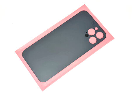 Tkgz - iPhone 12 PRO MAX Arka Pil Batarya Kapağı - Cam kapak Geniş Lens Deliği - GOLD