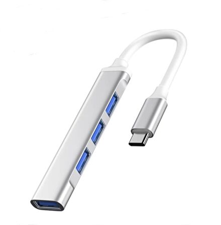 TYPE C  4 PORT USB 3.0 ÇOKLAYICI NOTEBOOK VE TELEFONLAR İÇİN