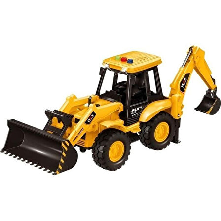 Sürtmeli Sesli ve Işıklı Buldozer Kepçe Oyuncak İş Makinesi